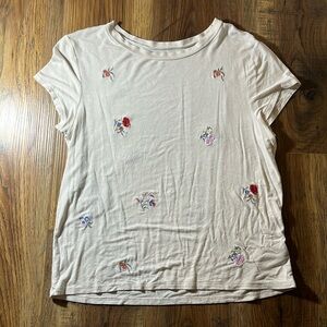 floral white tee